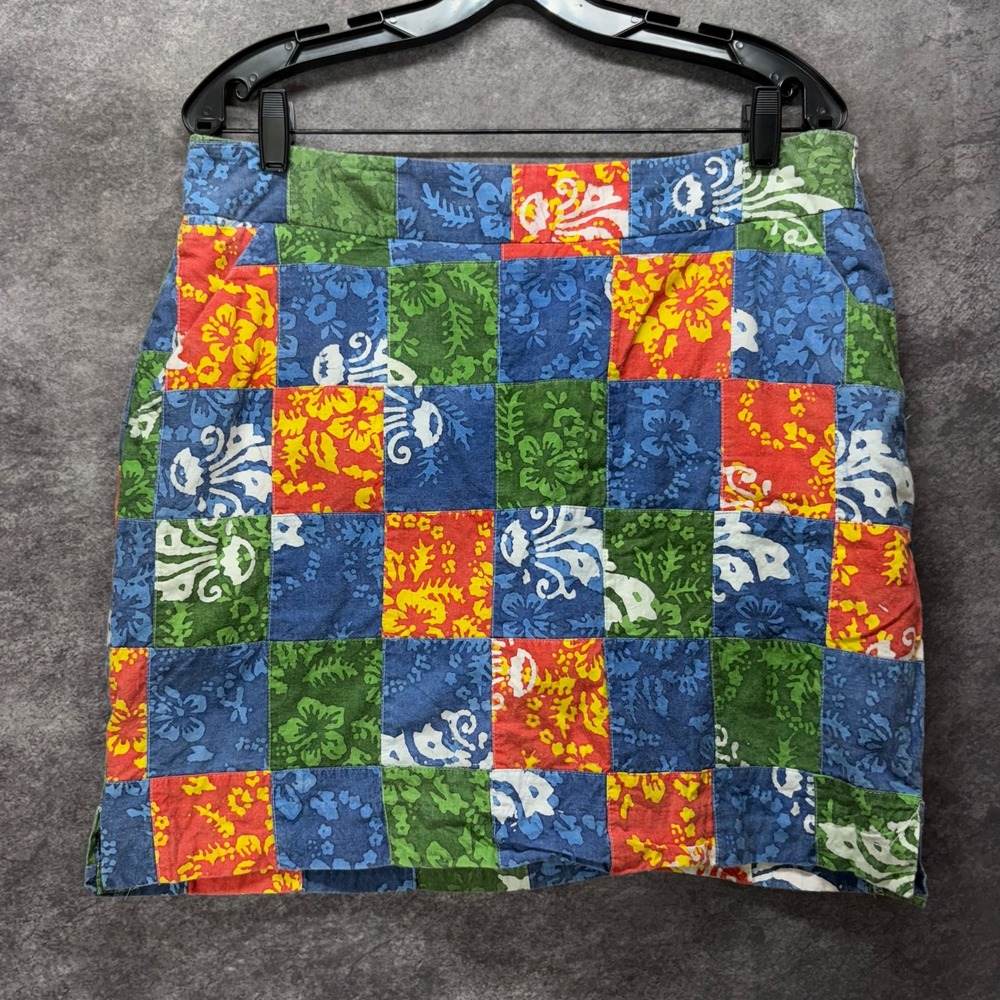 Loudmouth Ladies Golf Skort Size 12 Patchwork Floral Hawaiian Multicolor Funky